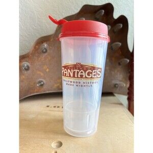 Pantages Theater Hollywood & Vine Reusable Travel Bottle Cup with Lid 16 oz.